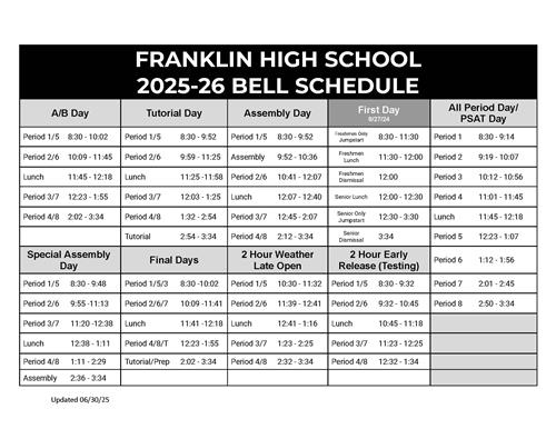 Bell Schedule